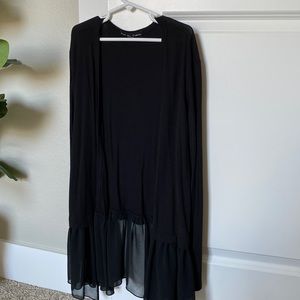 Kim & Cami Black Lace Sweater Coverup Long Sleeve